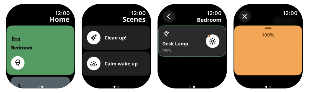 Screenshots af Apple Watch app'en. Foto: IKEA. 